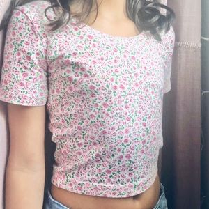 Cute Flower Crop top for Girls